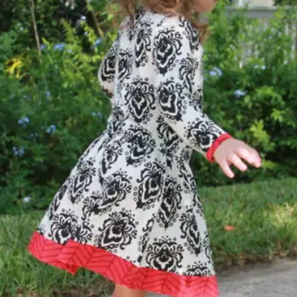 Girls Boutique Damask Dress - Picture 2 of 4